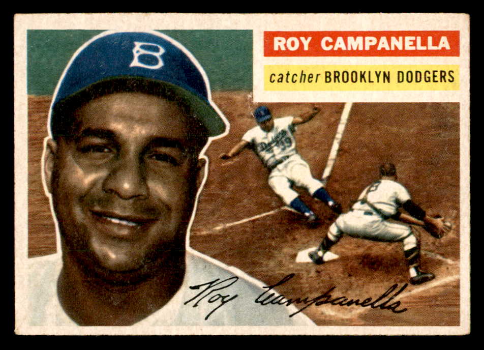 1956 Topps Baseball #101 Roy Campanella Dodgers EX+/EX-MT Gray 539096