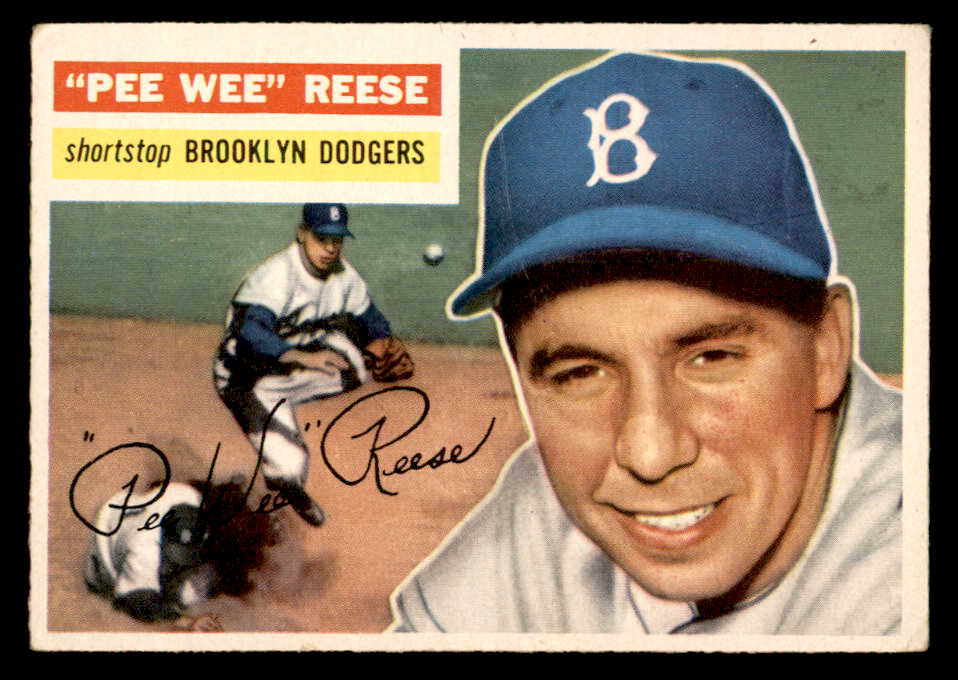 1956 Topps Baseball #260 Pee Wee Reese Dodgers VG-EX 539103
