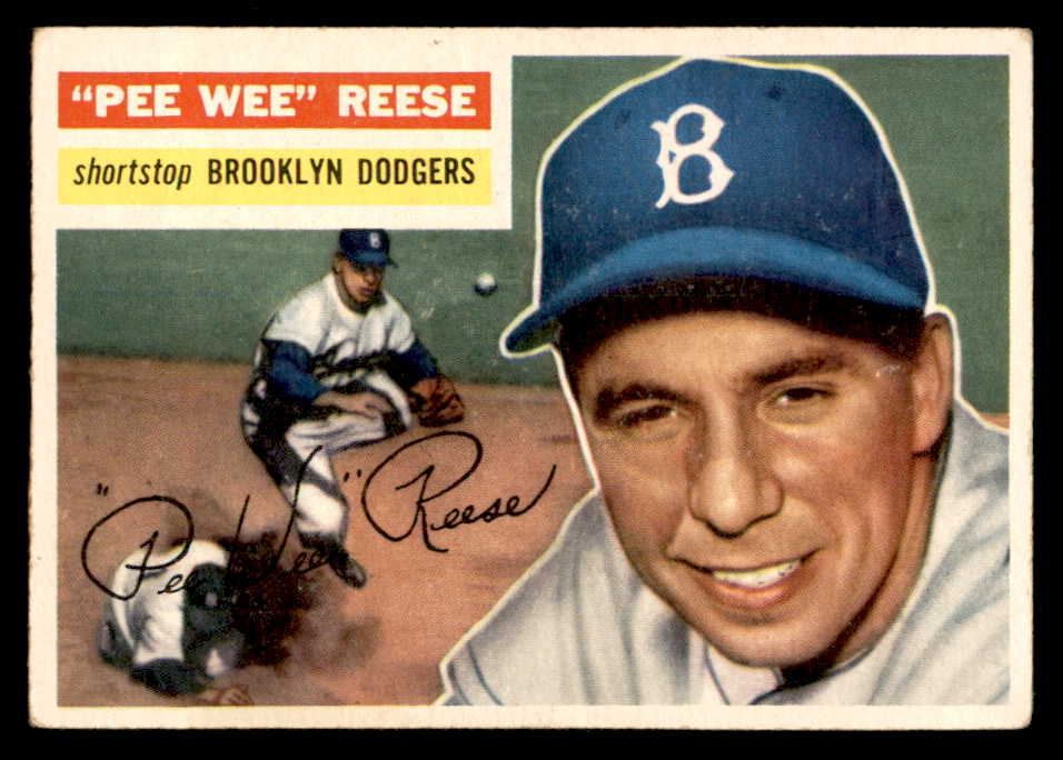 1956 Topps Baseball #260 Pee Wee Reese Dodgers VG-EX 539104