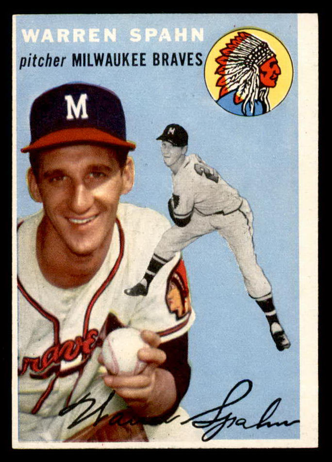 1954 Topps Baseball #020 Warren Spahn Braves EX-MT 539114
