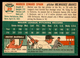 1954 Topps Baseball #020 Warren Spahn Braves EX-MT 539114