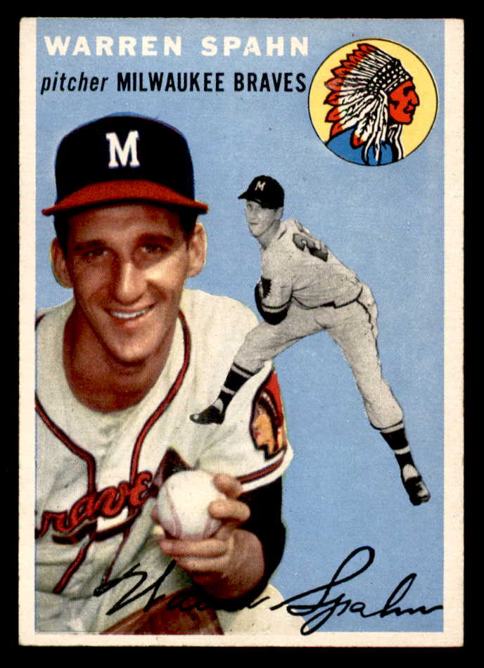 1954 Topps Baseball #020 Warren Spahn Braves EX-MT 539115
