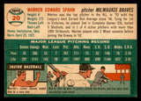 1954 Topps Baseball #020 Warren Spahn Braves EX-MT 539115