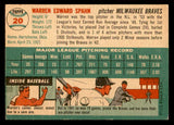 1954 Topps Baseball #020 Warren Spahn Braves EX-MT 539116