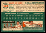 1954 Topps Baseball #102 Gil Hodges Dodgers EX-MT 539118