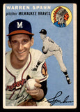 1954 Topps Baseball #020 Warren Spahn Braves VG-EX 539119