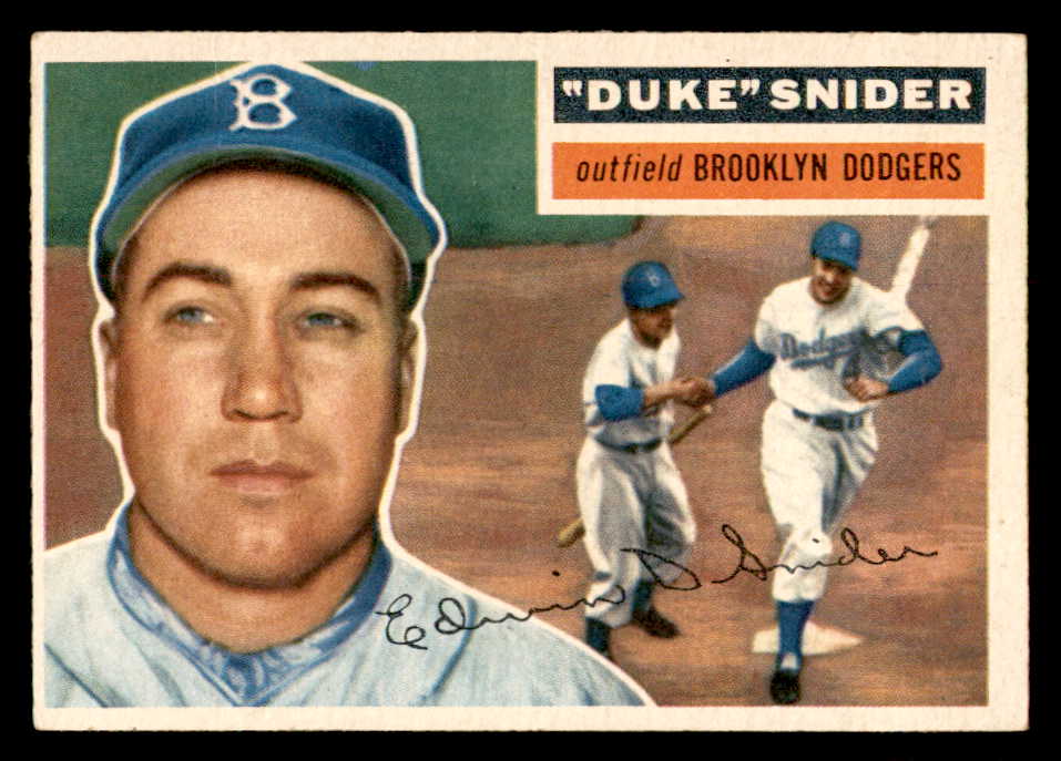 1956 Topps Baseball #150 Duke Snider Dodgers EX-MT Gray 539123