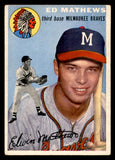 1954 Topps Baseball #030 Eddie Mathews Braves VG-EX 539134