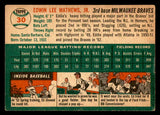 1954 Topps Baseball #030 Eddie Mathews Braves VG-EX 539134