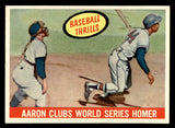 1959 Topps Baseball #467 Hank Aaron IA Braves NR-MT 539153