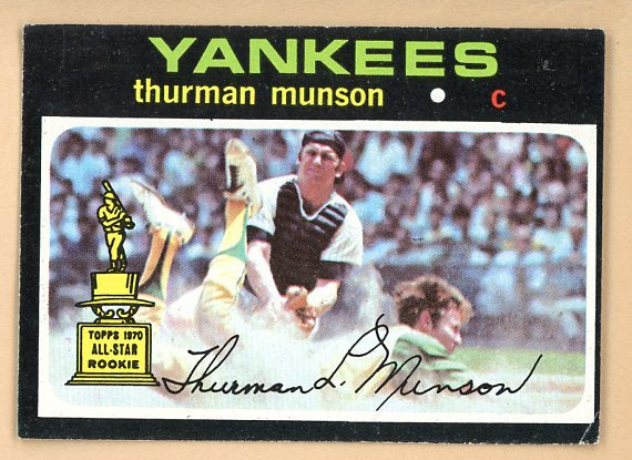 1971 Topps Baseball #005 Thurman Munson Yankees VG-EX 539163
