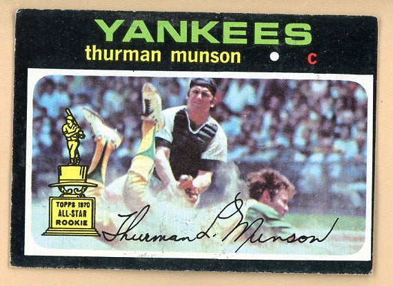 1971 Topps Baseball #005 Thurman Munson Yankees VG-EX 539166