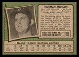 1971 Topps Baseball #005 Thurman Munson Yankees VG-EX 539166