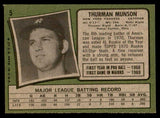 1971 Topps Baseball #005 Thurman Munson Yankees EX-MT 539167