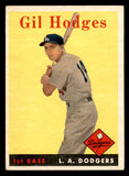 1958 Topps Baseball #162 Gil Hodges Dodgers EX 539219