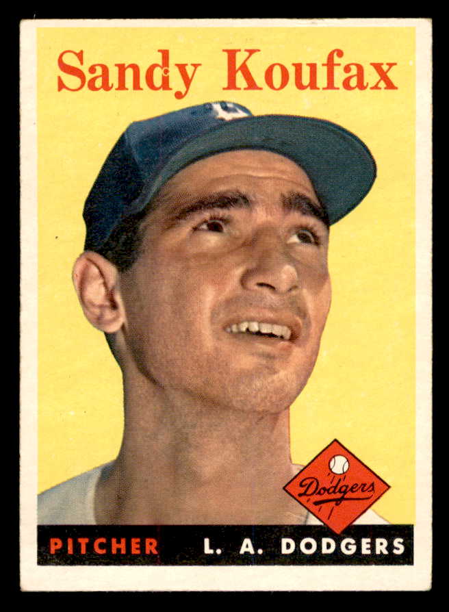 1958 Topps Baseball #187 Sandy Koufax Dodgers EX 539220