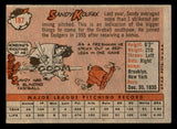 1958 Topps Baseball #187 Sandy Koufax Dodgers EX 539220