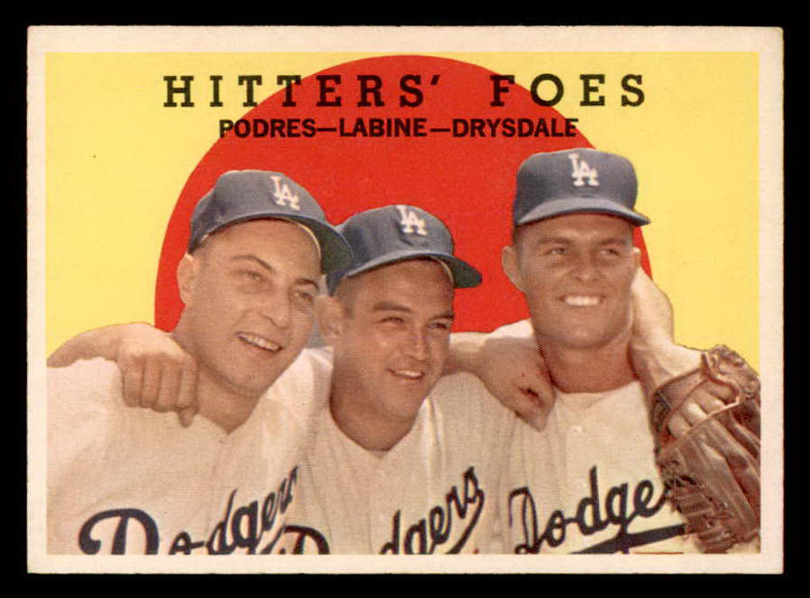 1959 Topps Baseball #262 Don Drysdale Johnny Podres EX-MT 539222