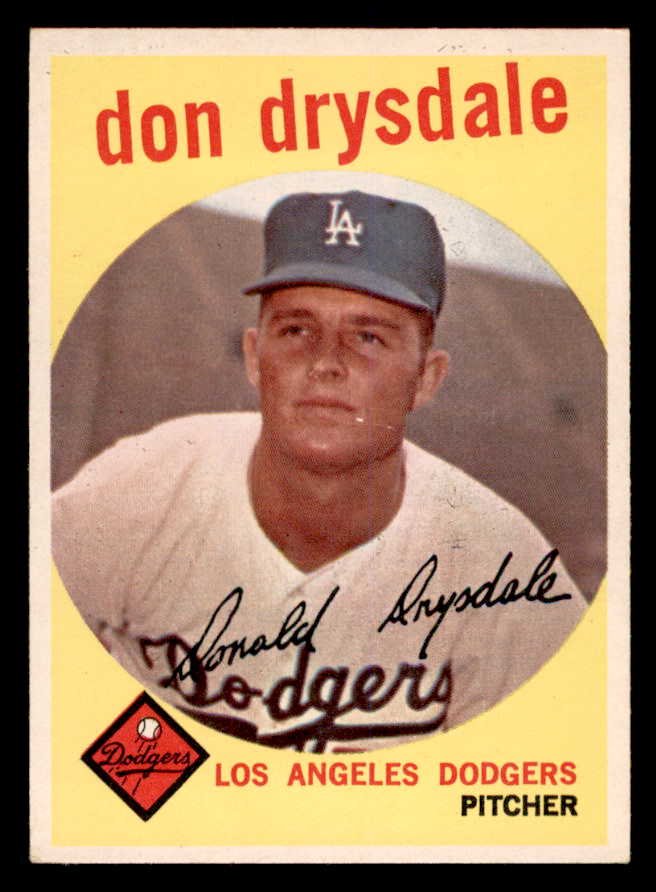 1959 Topps Baseball #387 Don Drysdale Dodgers EX-MT 539223