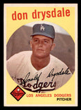 1959 Topps Baseball #387 Don Drysdale Dodgers EX-MT 539223