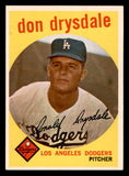 1959 Topps Baseball #387 Don Drysdale Dodgers EX-MT 539224