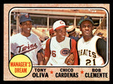 1968 Topps Baseball #480 Roberto Clemente Tony Oliva EX 539241