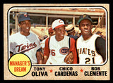 1968 Topps Baseball #480 Roberto Clemente Tony Oliva EX+/EX-MT 539242