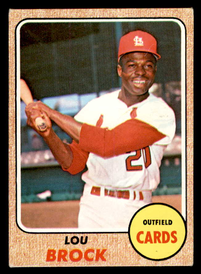 1968 Topps Baseball #520 Lou Brock Cardinals VG-EX 539262