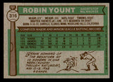 1976 Topps Baseball #316 Robin Yount Brewers EX 539271