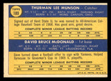 1970 Topps Baseball #189 Thurman Munson Yankees EX 539273
