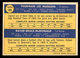 1970 Topps Baseball #189 Thurman Munson Yankees EX 539274