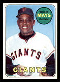 1969 Topps Baseball #190 Willie Mays Giants EX 539278