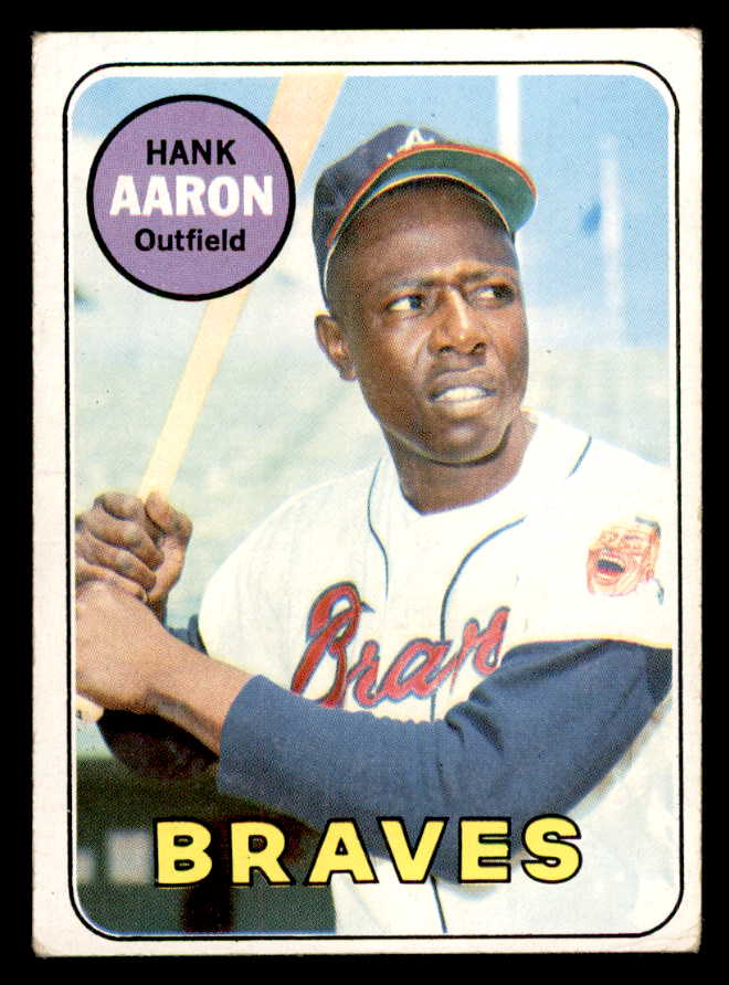 1969 Topps Baseball #100 Hank Aaron Braves VG-EX 539285