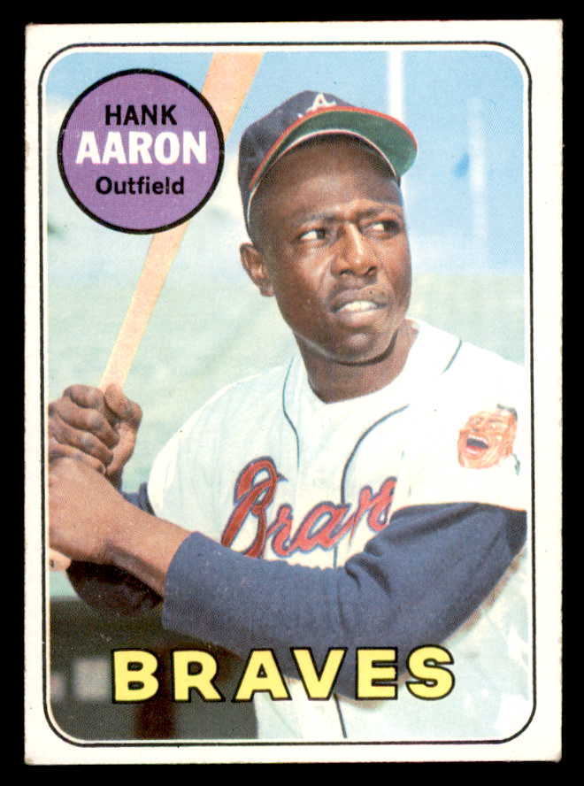 1969 Topps Baseball #100 Hank Aaron Braves EX 539293
