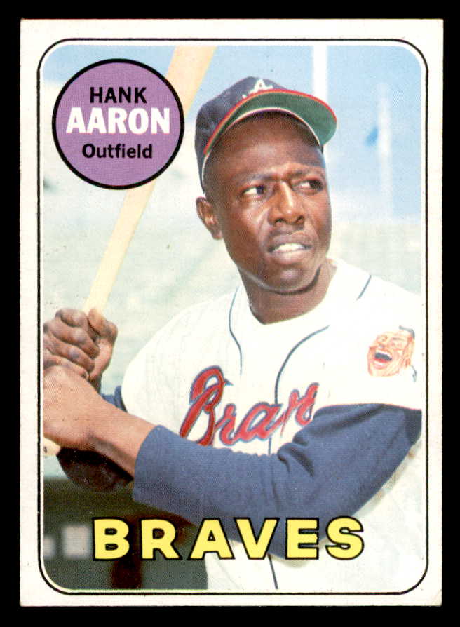 1969 Topps Baseball #100 Hank Aaron Braves EX+/EX-MT 539294