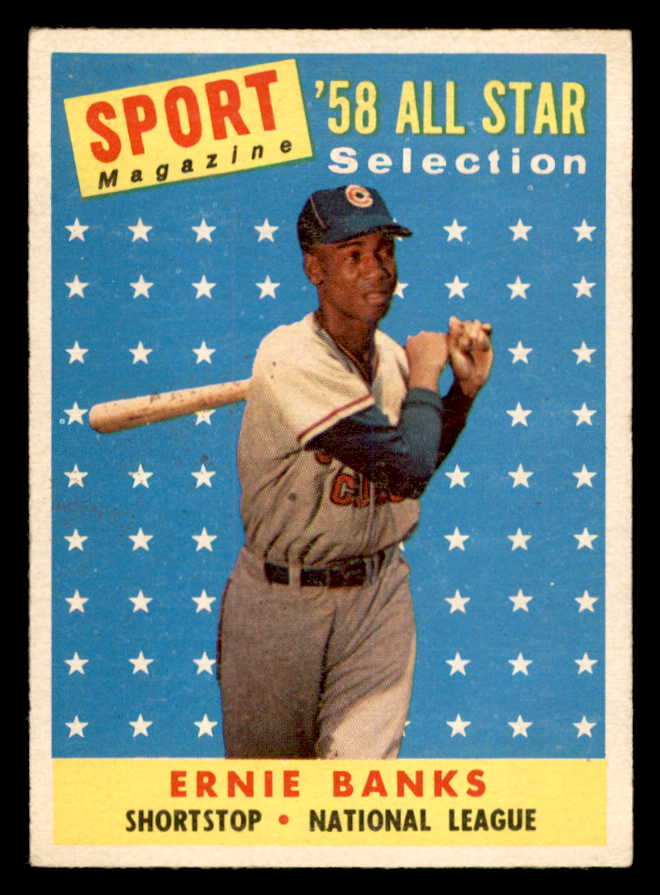 1958 Topps Baseball #482 Ernie Banks A.S. Cubs EX 539304