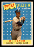 1958 Topps Baseball #482 Ernie Banks A.S. Cubs EX+/EX-MT 539305