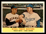 1958 Topps Baseball #436 Willie Mays Duke Snider EX-MT 539315