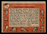 1958 Topps Baseball #436 Willie Mays Duke Snider EX-MT 539315