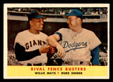 1958 Topps Baseball #436 Willie Mays Duke Snider EX 539316