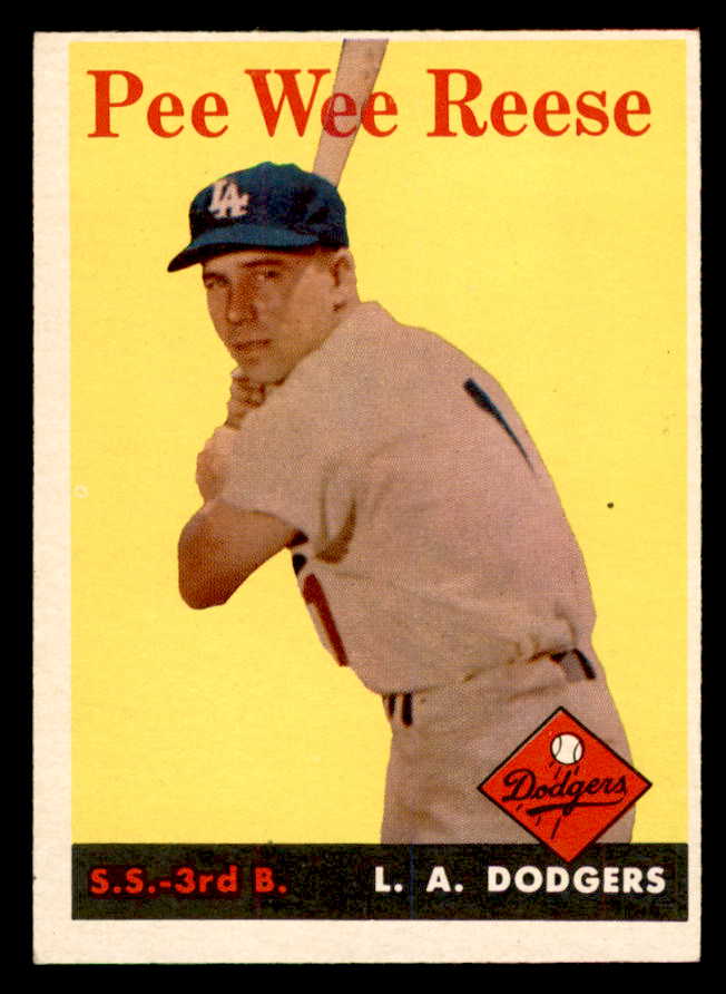 1958 Topps Baseball #375 Pee Wee Reese Dodgers EX+/EX-MT 539320