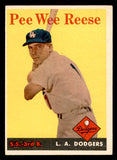 1958 Topps Baseball #375 Pee Wee Reese Dodgers EX+/EX-MT 539321
