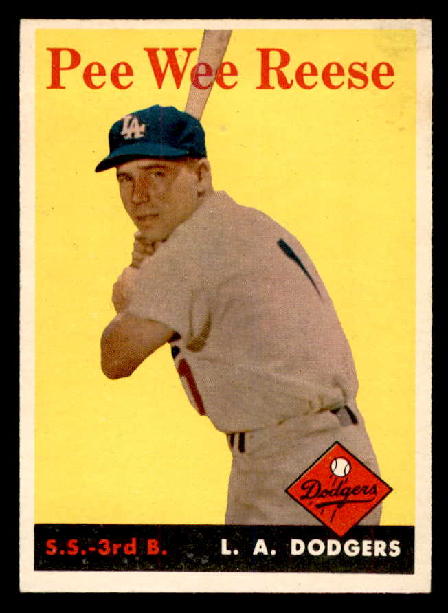 1958 Topps Baseball #375 Pee Wee Reese Dodgers EX-MT 539322