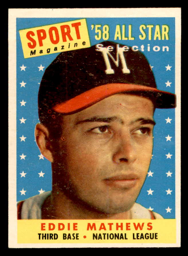 1958 Topps Baseball #480 Eddie Mathews A.S. Braves EX-MT 539330