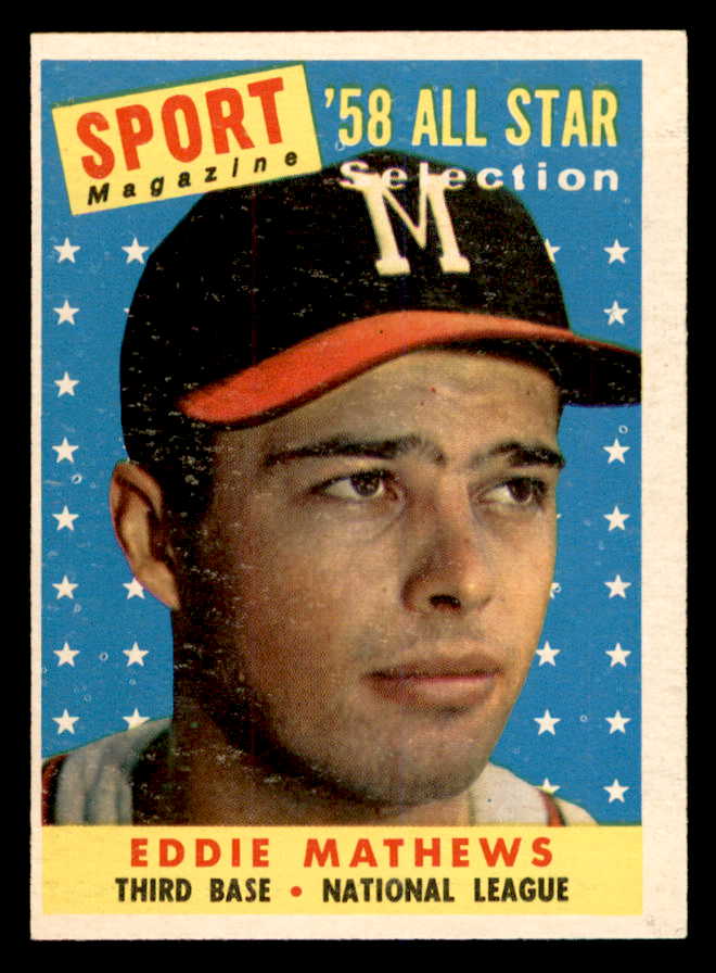 1958 Topps Baseball #480 Eddie Mathews A.S. Braves EX-MT 539331