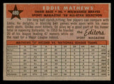 1958 Topps Baseball #480 Eddie Mathews A.S. Braves EX-MT 539331