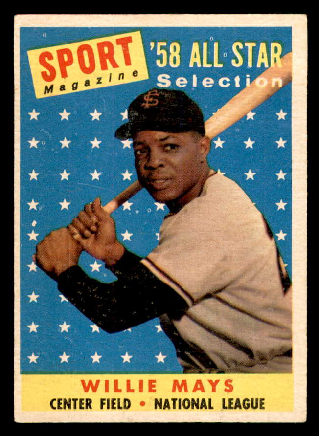 1958 Topps Baseball #486 Willie Mays A.S. Giants EX 539335