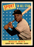 1958 Topps Baseball #486 Willie Mays A.S. Giants EX 539335