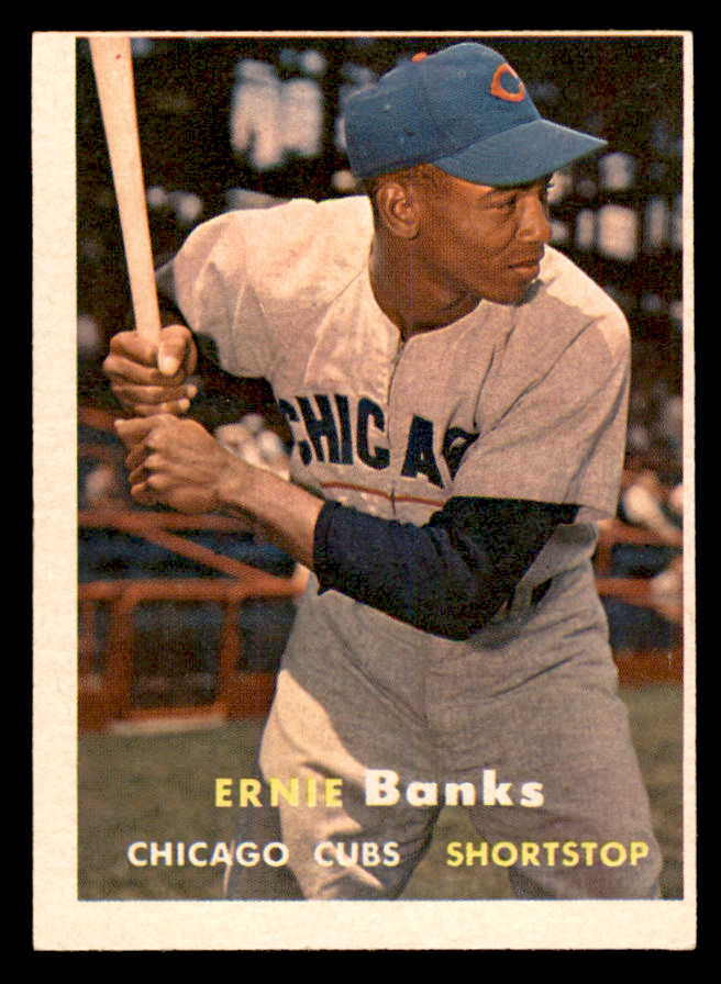 1957 Topps Baseball #055 Ernie Banks Cubs EX 539336