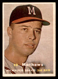 1957 Topps Baseball #250 Eddie Mathews Braves EX-MT 539341
